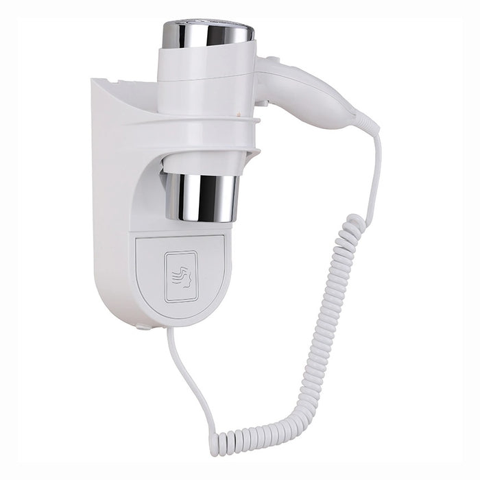 HAIR DRYER WALL MOUNTED WITH SHAVER SOCKET - WHITE