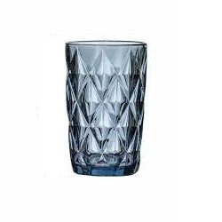 DIAMOND HI BALL LONG DRINK GLASS BLUE - 400 ML