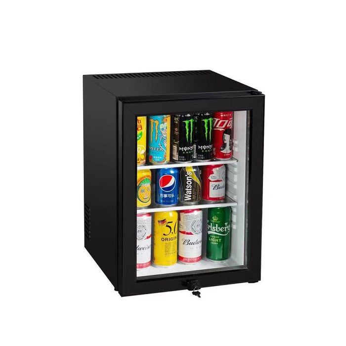 MINI BAR 30 LTR BLACK - GLASS DOOR